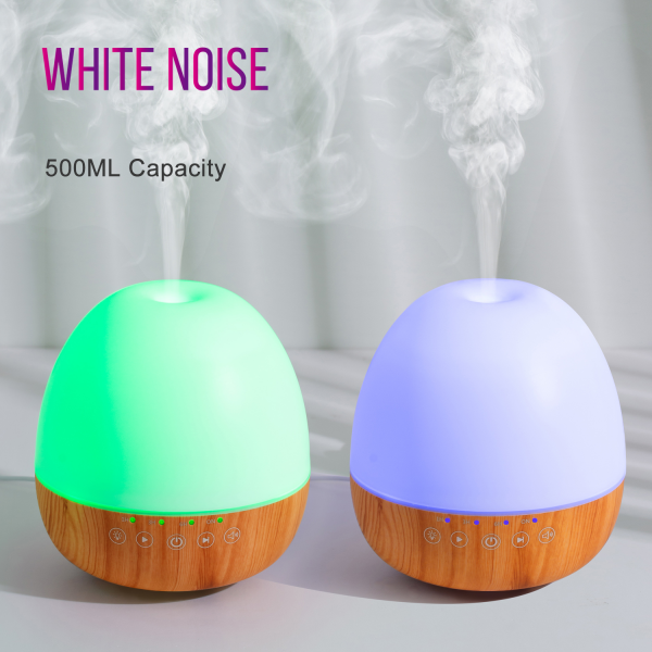 Innovative Round Design Sleep Sound Machine Aromatherapy Humidifier White Noise Diffuser